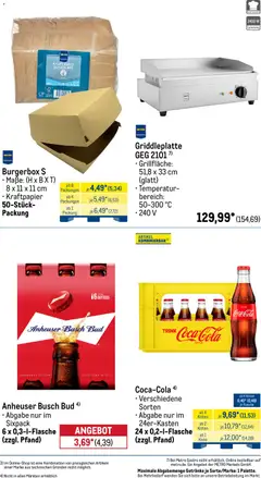 Metro Monats-Menü ab 01.04.2026 gültig | Seite: 19 | Produkte: Coca cola, Cola, Box, Burger