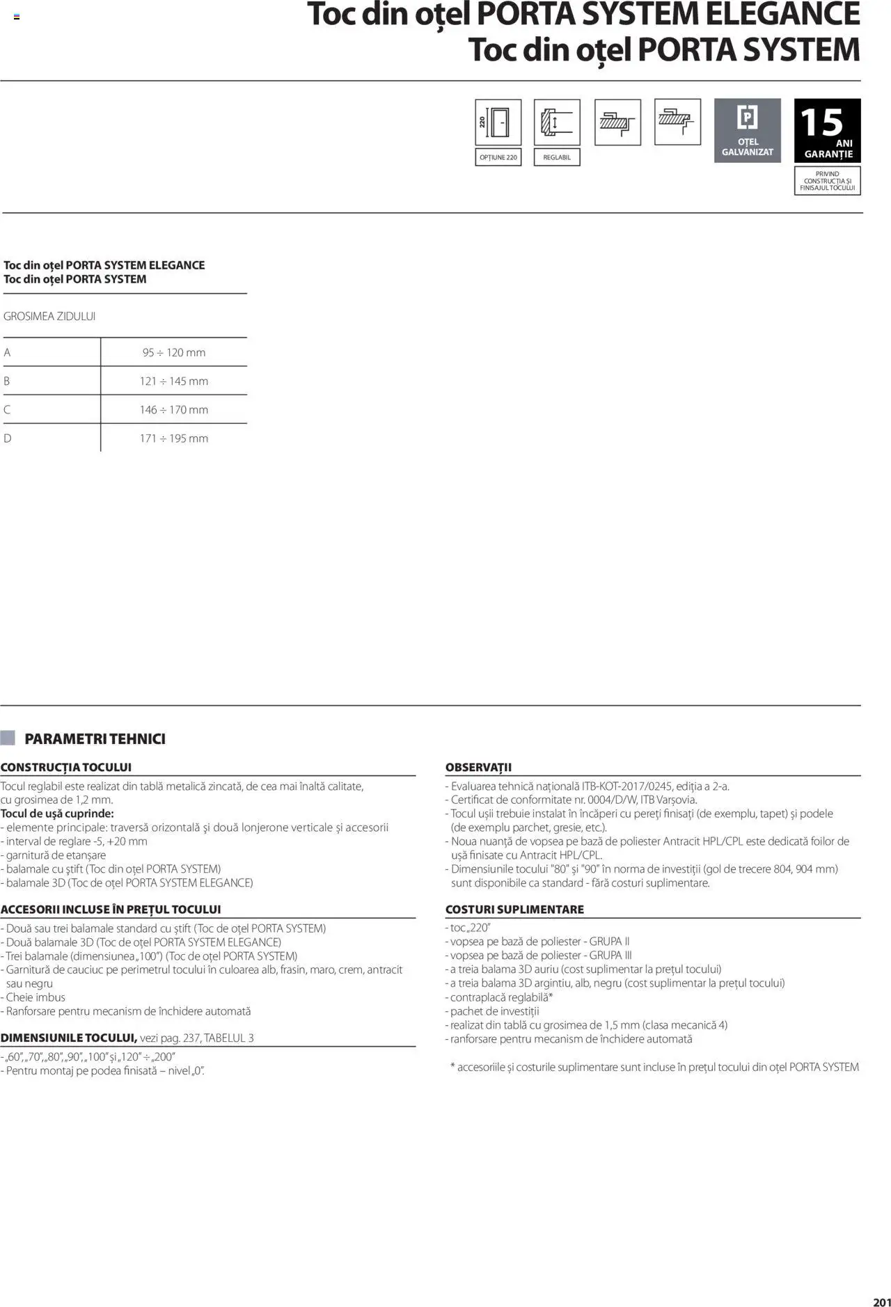Noul catalog Proges – valabil de la 01.05.2025 | Pagină: 201 | Produse: Vopsea, Tablă, Tapet, Ușă