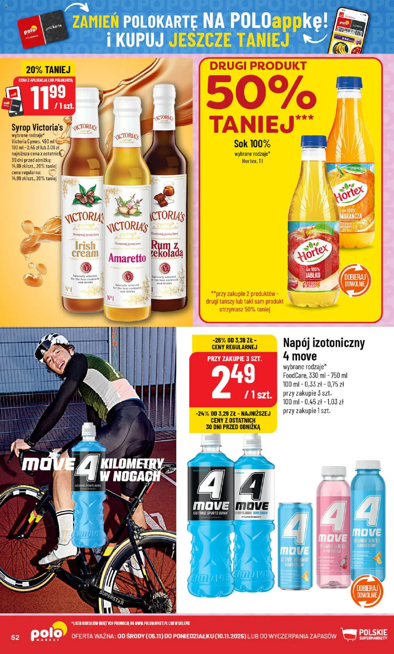 POLOmarket Gazetka od 05.11.2025 | Strona: 52 | Produkty: Syrop, Amaretto, Sok, Rum