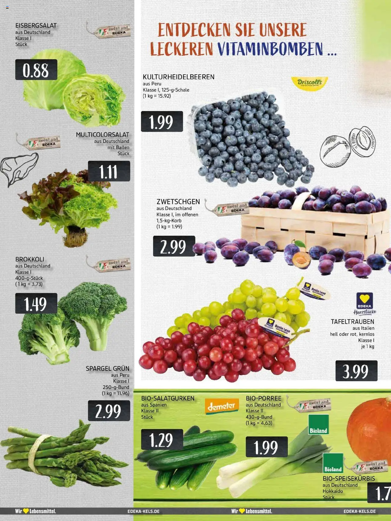 Edeka prospekt Ratingen	 – gültig ab 29.09.2025 | Seite: 8 | Produkte: Zwetschgen, Eisbergsalat, Spargel, Brokkoli