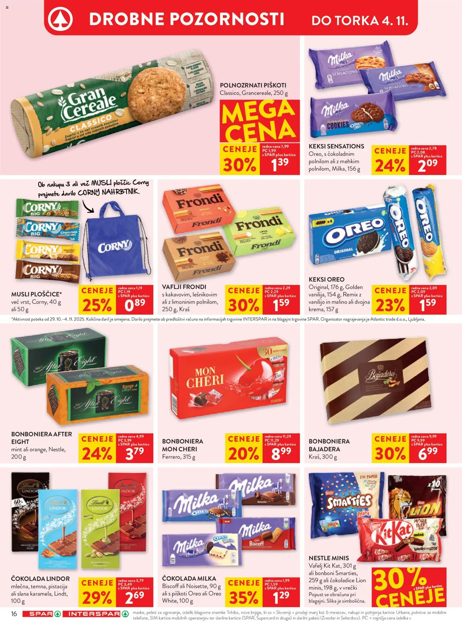 Novi Spar katalog ponudbe – veljaven od 29.10.2025 | Stran: 24 | Izdelki: Keksi, Vaflji, Bonboniera, Piskoti