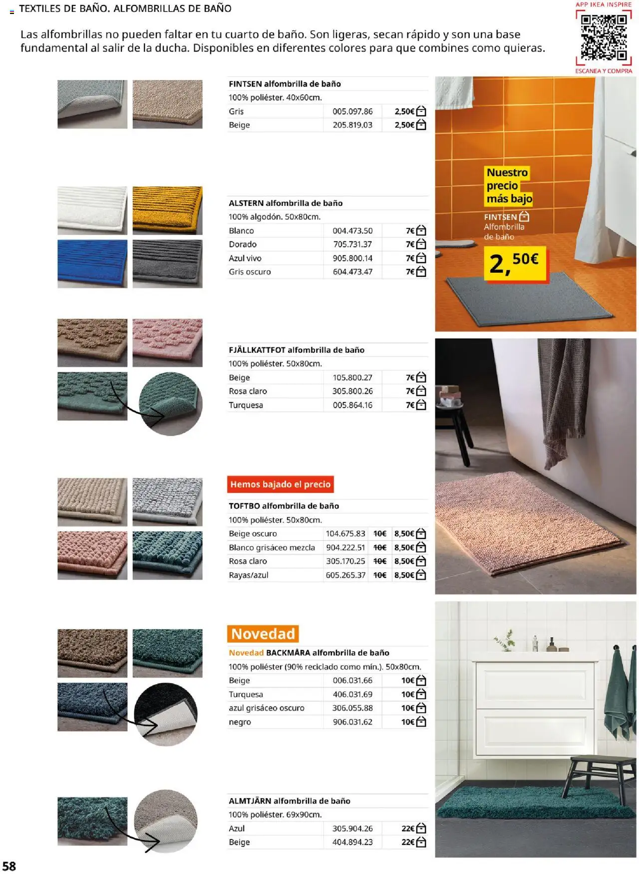 Catálogo IKEA Baňos │ válido desde el 04.02.2025 | Página: 58 | Productos: Alfombrilla, Baño
