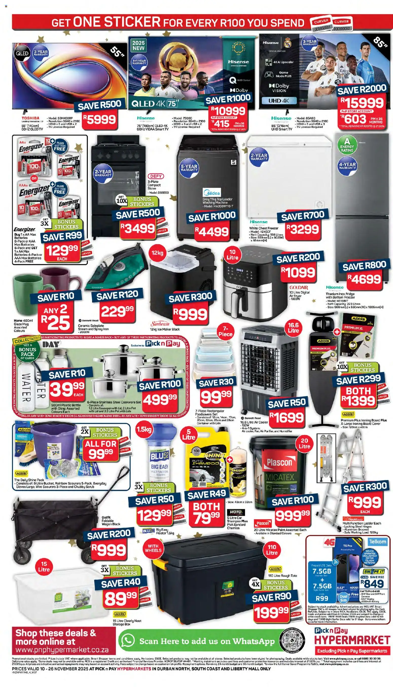 New Pick n Pay catalogue – valid from 10.11.2025 | Page: 3 | Products: Freezer, Paint, Mug, Scrub
