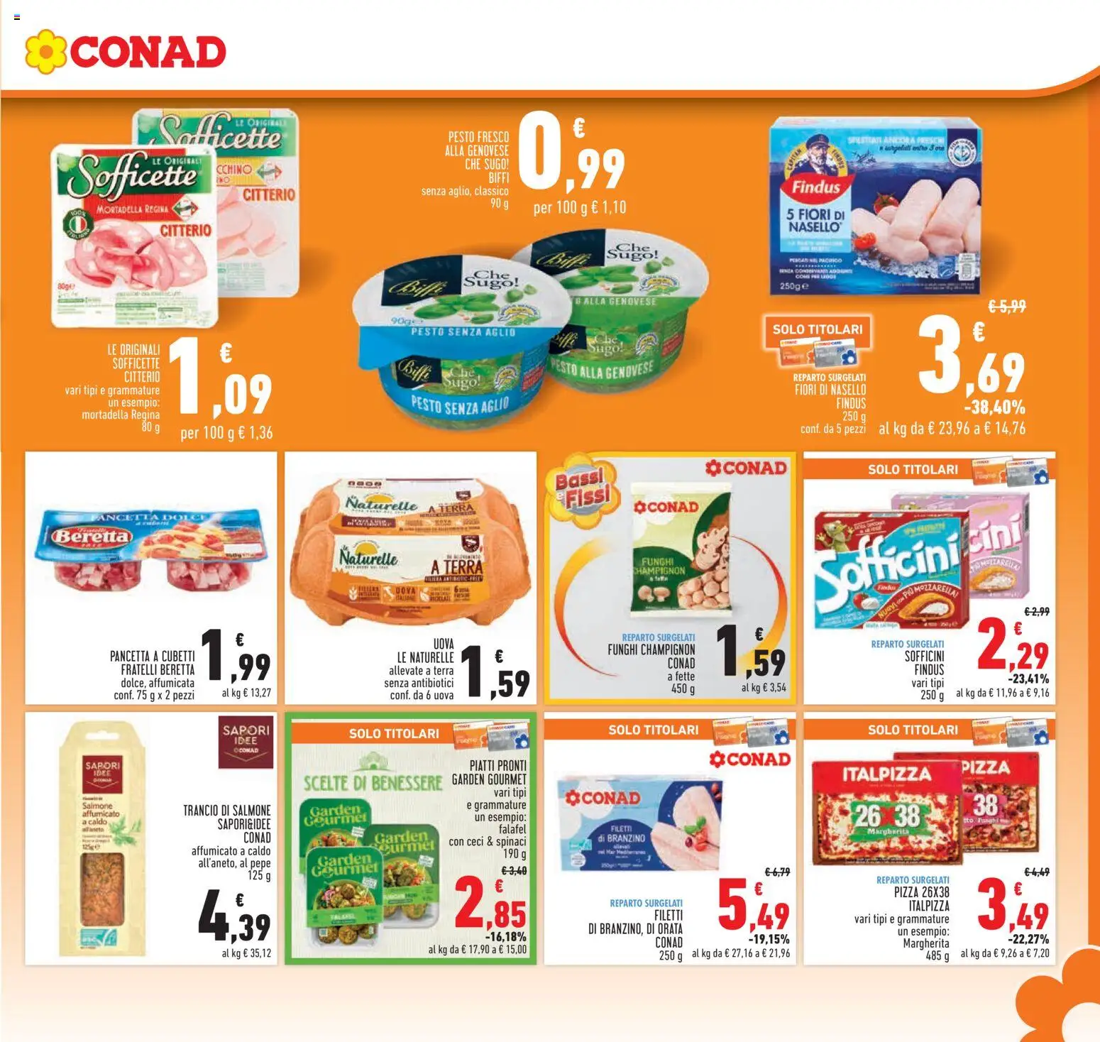 Volantino Conad del 29.01.2026 | Pagina: 13 | Prodotti: Pizza, Orata, Pepe, Nasello