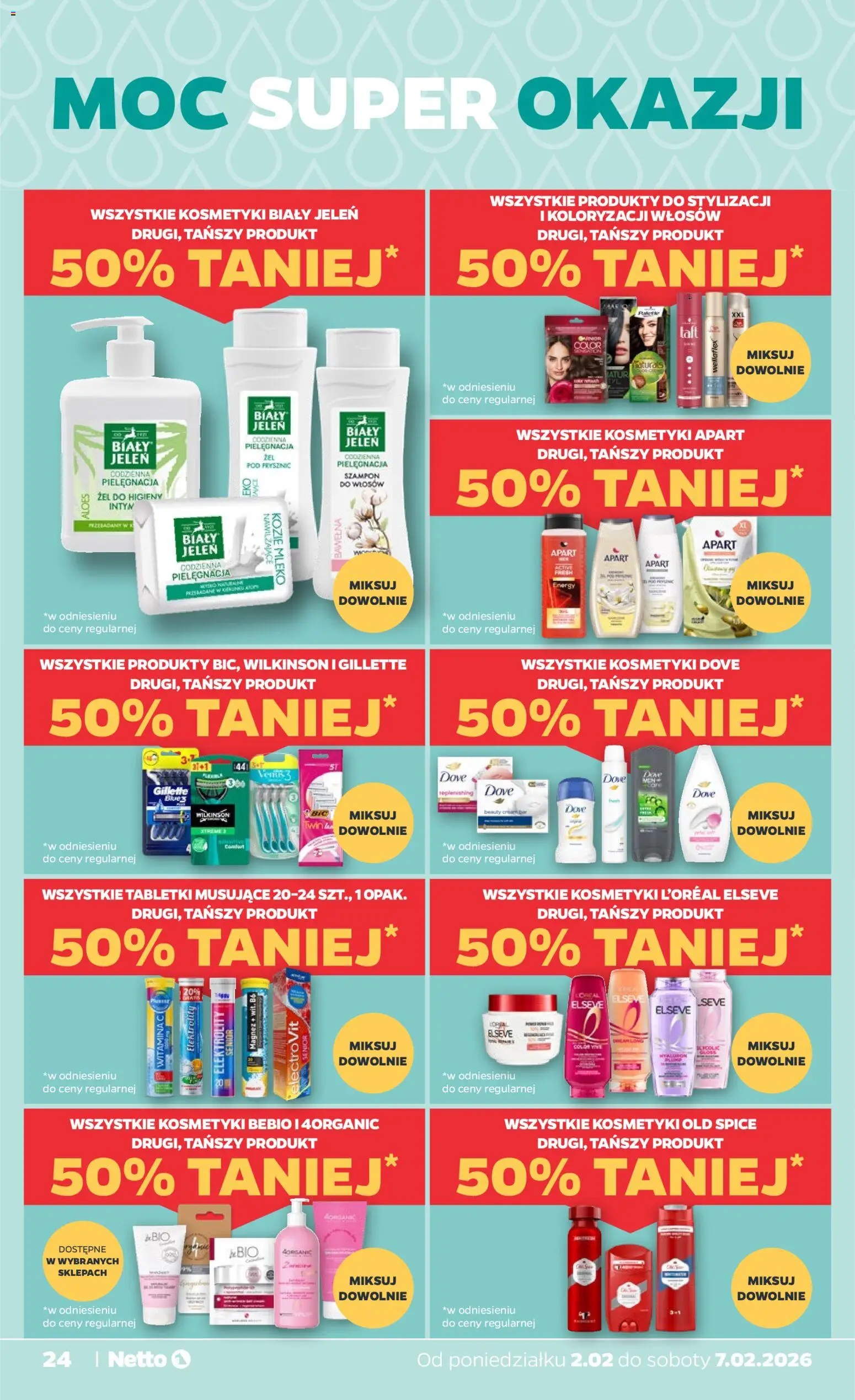 Netto gazetka - Spożywcza od 02.02.2026 | Strona: 24 | Produkty: Kosmetyki, Jeleń, Szampon, Old spice