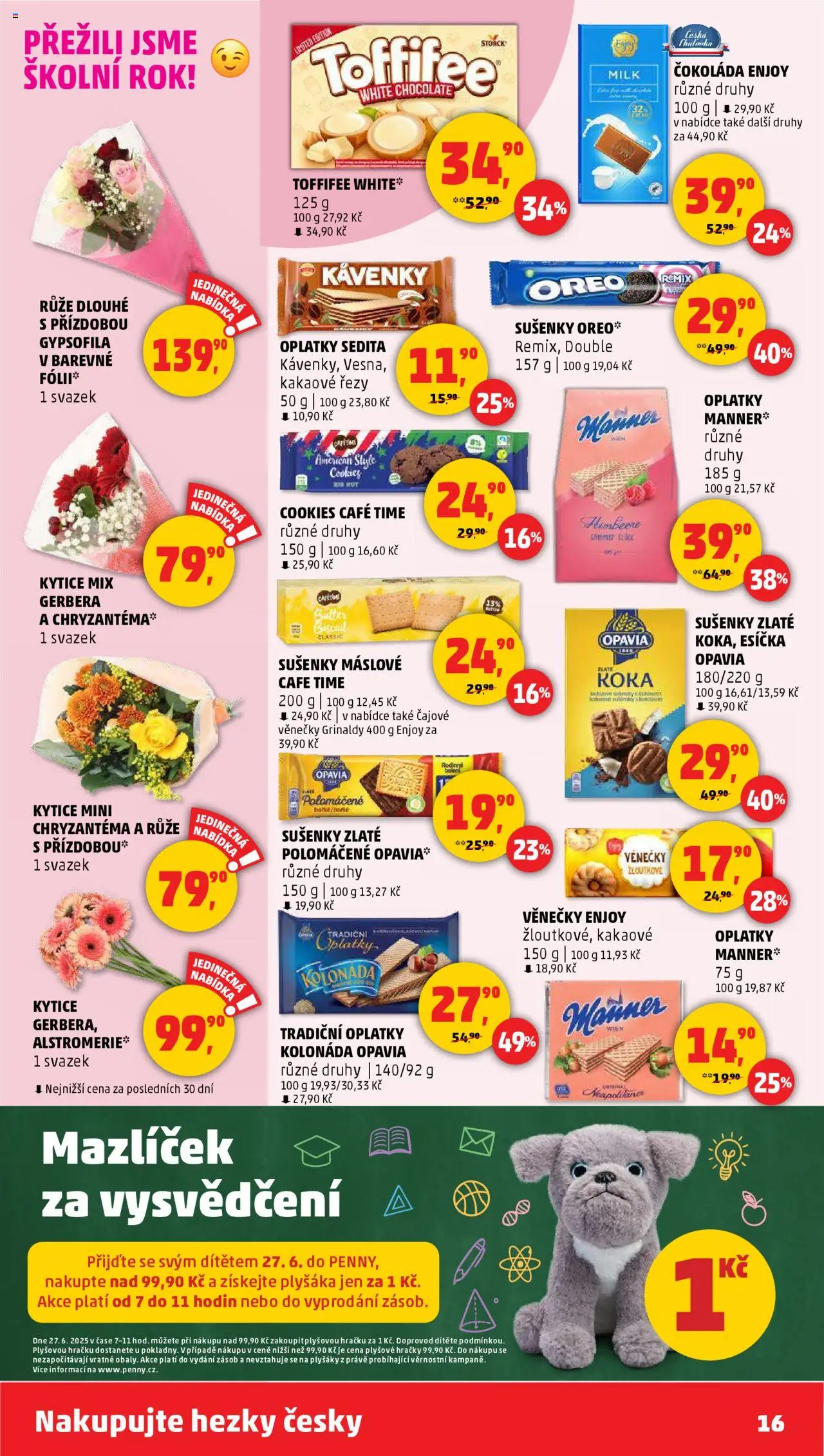 Penny Market leták - Čtvrtečník od 26.06.2025 | Strana: 16 | Produkty: Toffifee, Hračky, Oplatky, Sušenky