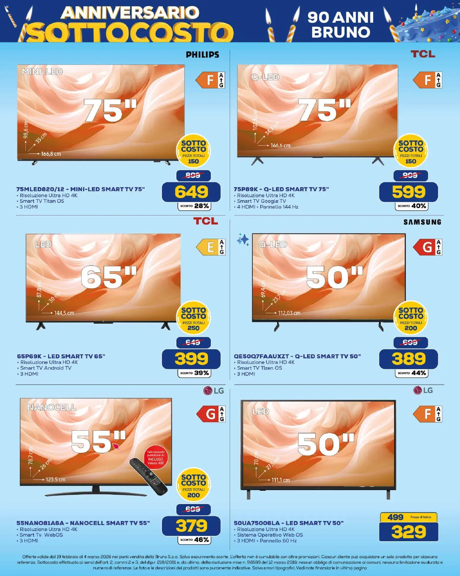 Volantino Euronics del 19.02.2026 | Pagina: 25 | Prodotti: Telecomando, smart TV, TV, Samsung