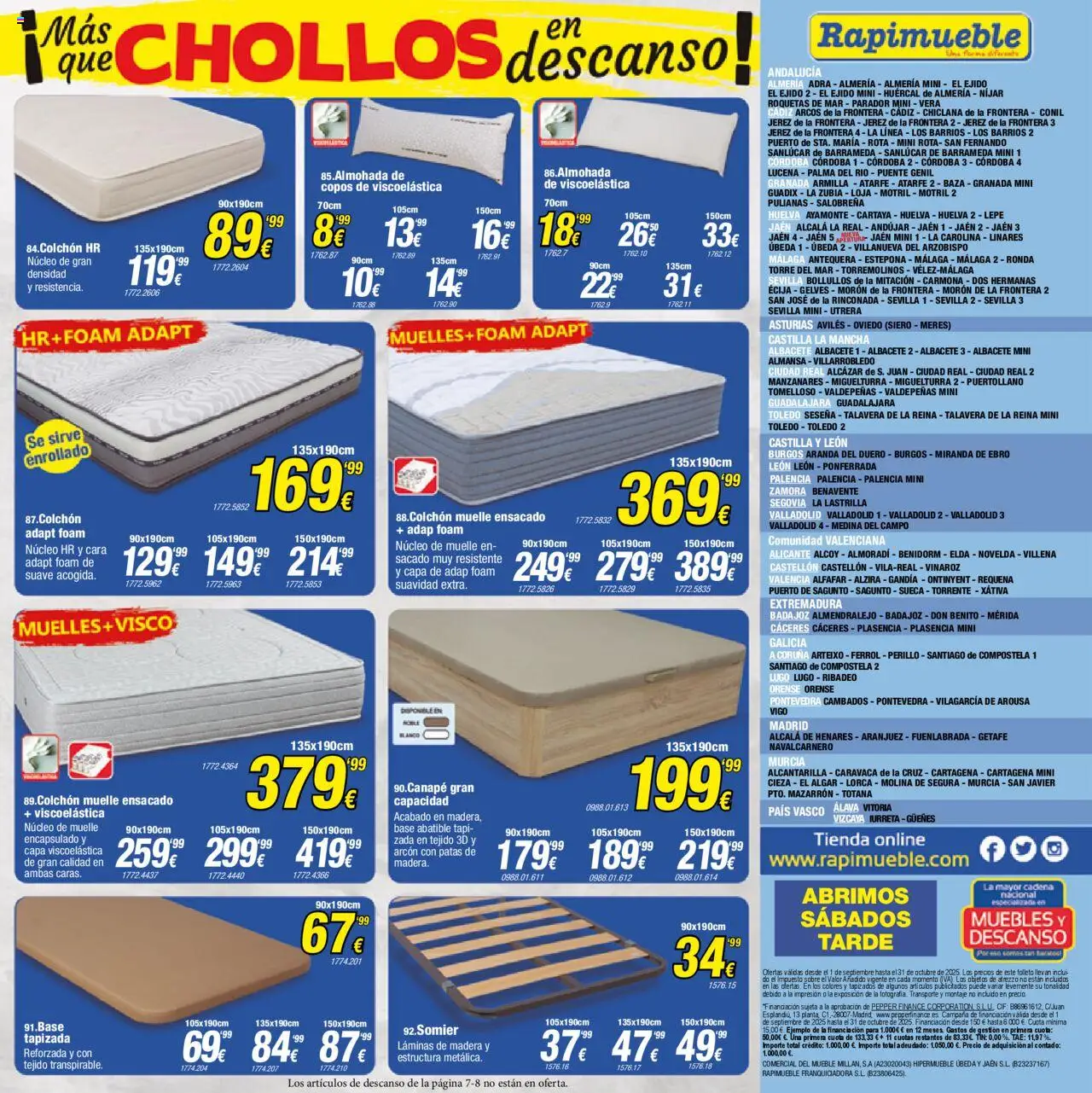 Rapimueble folleto │ válido desde el 01.09.2025 | Página: 8 | Productos: Copos, Muebles