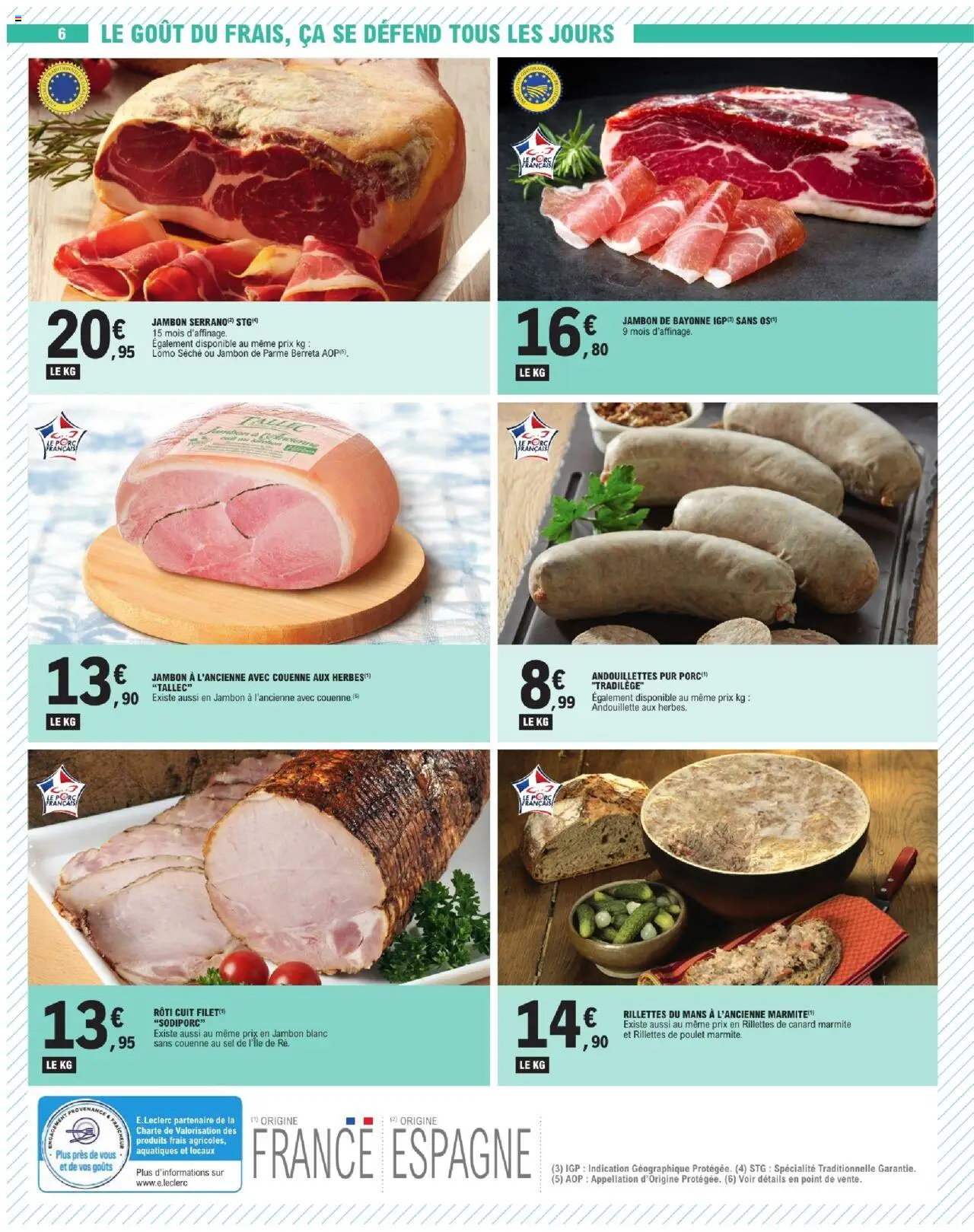  | Page: 6 | Produits: Jambon blanc, Sel, Jambon serrano, Porc