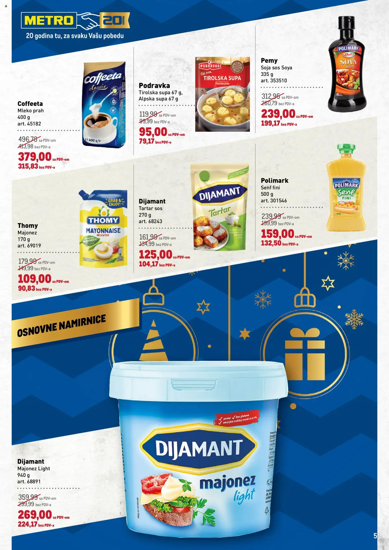 Metro katalog - važi od 27.11.2025 | Strana: 5 | Proizvode: Senf, Mleko, Sos, Soja sos