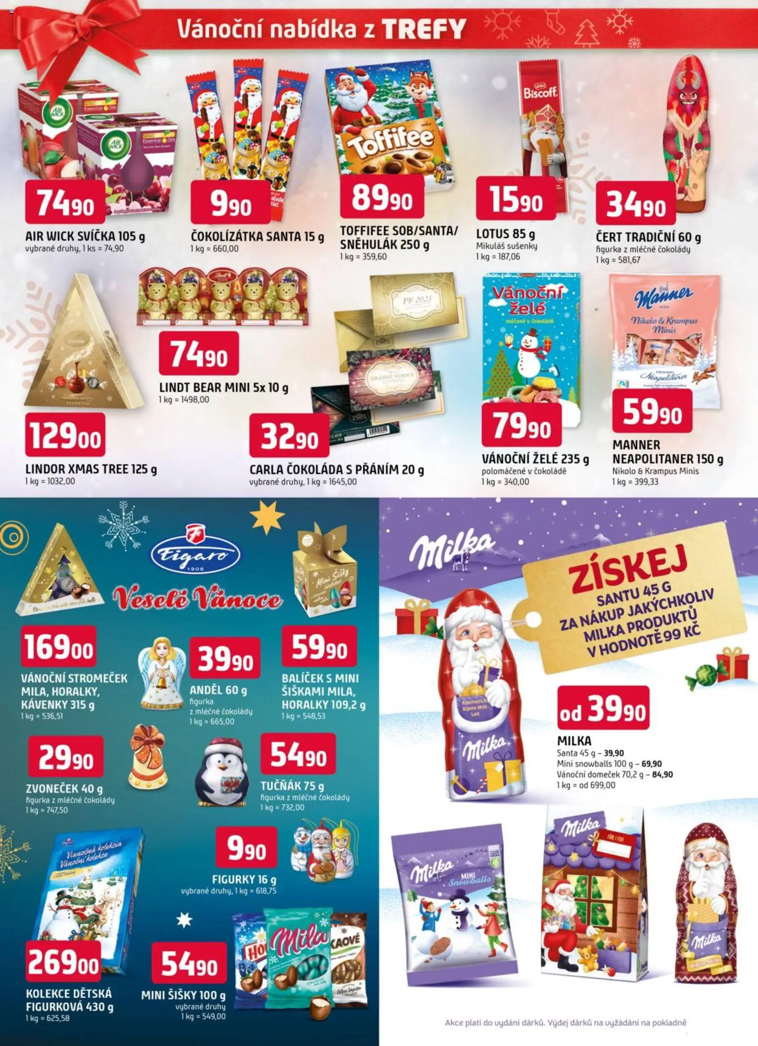 Trefa leták od 19.11.2025 | Strana: 10 | Produkty: Lindor, Horalky, Svíčka, Mila
