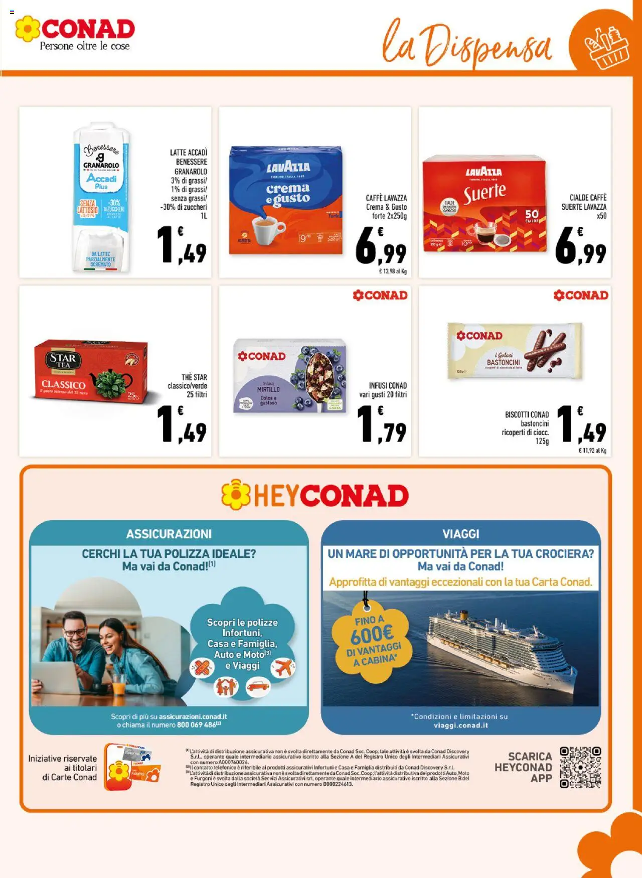 Volantino Conad del 24.09.2025 | Pagina: 11 | Prodotti: Tè, Biscotti, Latte parzialmente scremato, Lavazza