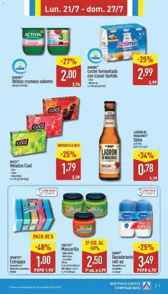 Aldi folleto Canarias │ válido desde el 21.07.2025 | Página: 9 | Productos: Leche, Manzanas, Τυρόπιτα, Manzana