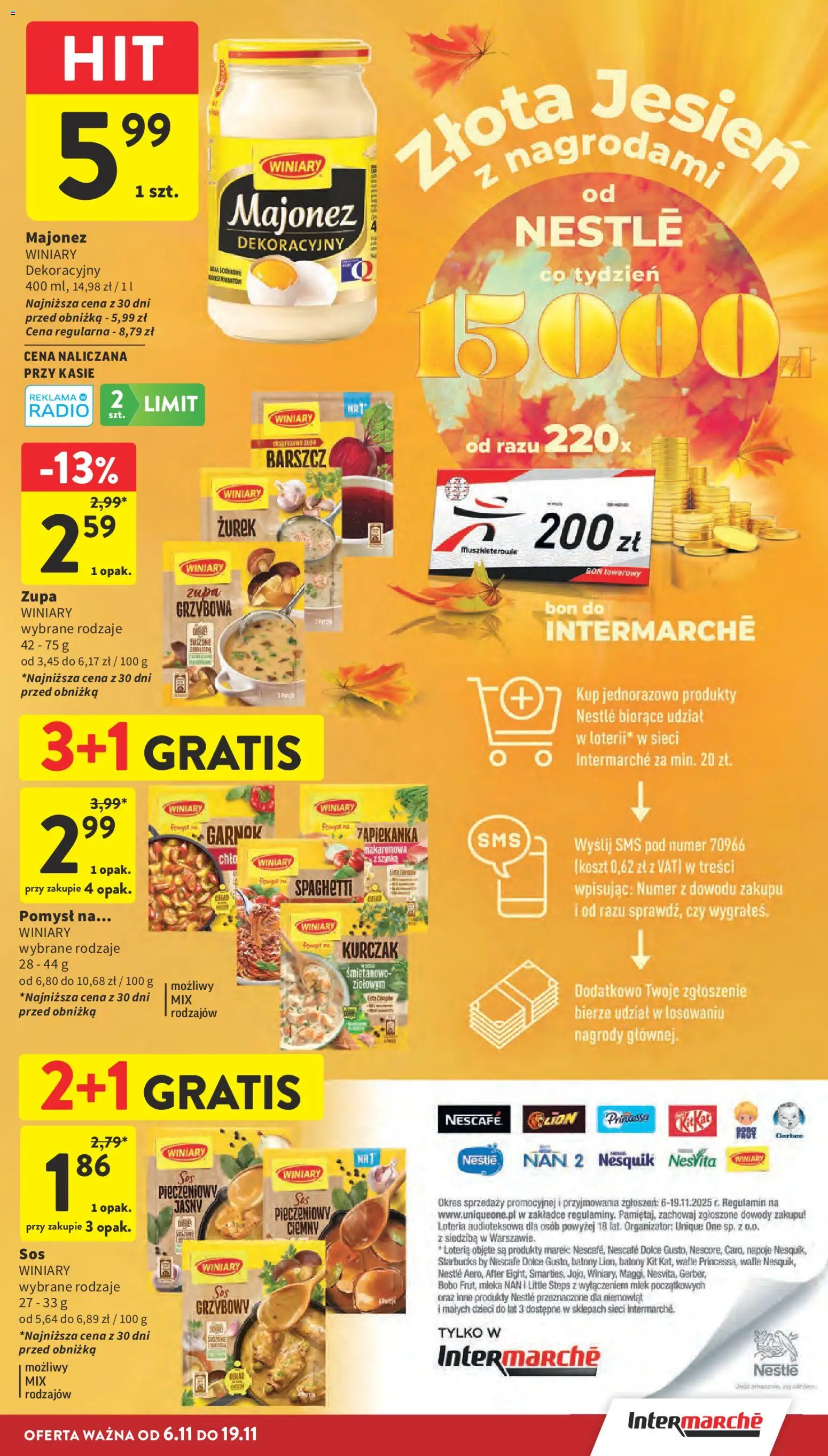 Intermarche Gazetka od 06.11.2025 | Strona: 27 | Produkty: Barszcz, Kurczak, Nescafe, Napoje