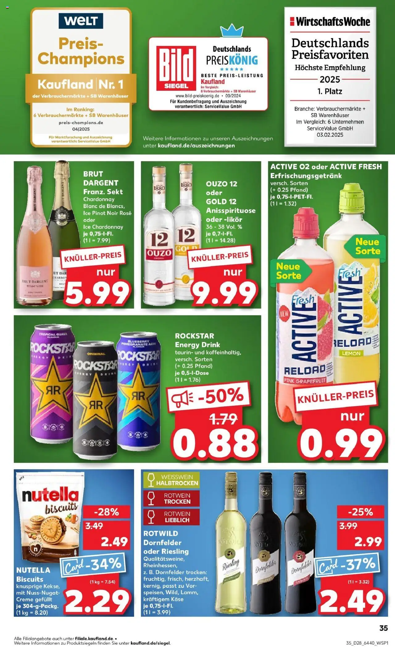 Kaufland prospekt Worms	 - gültig ab dem 09.07.2025 | Seite: 35 | Produkte: Weißwein, Weißwein halbtrocken, Creme, Kekse