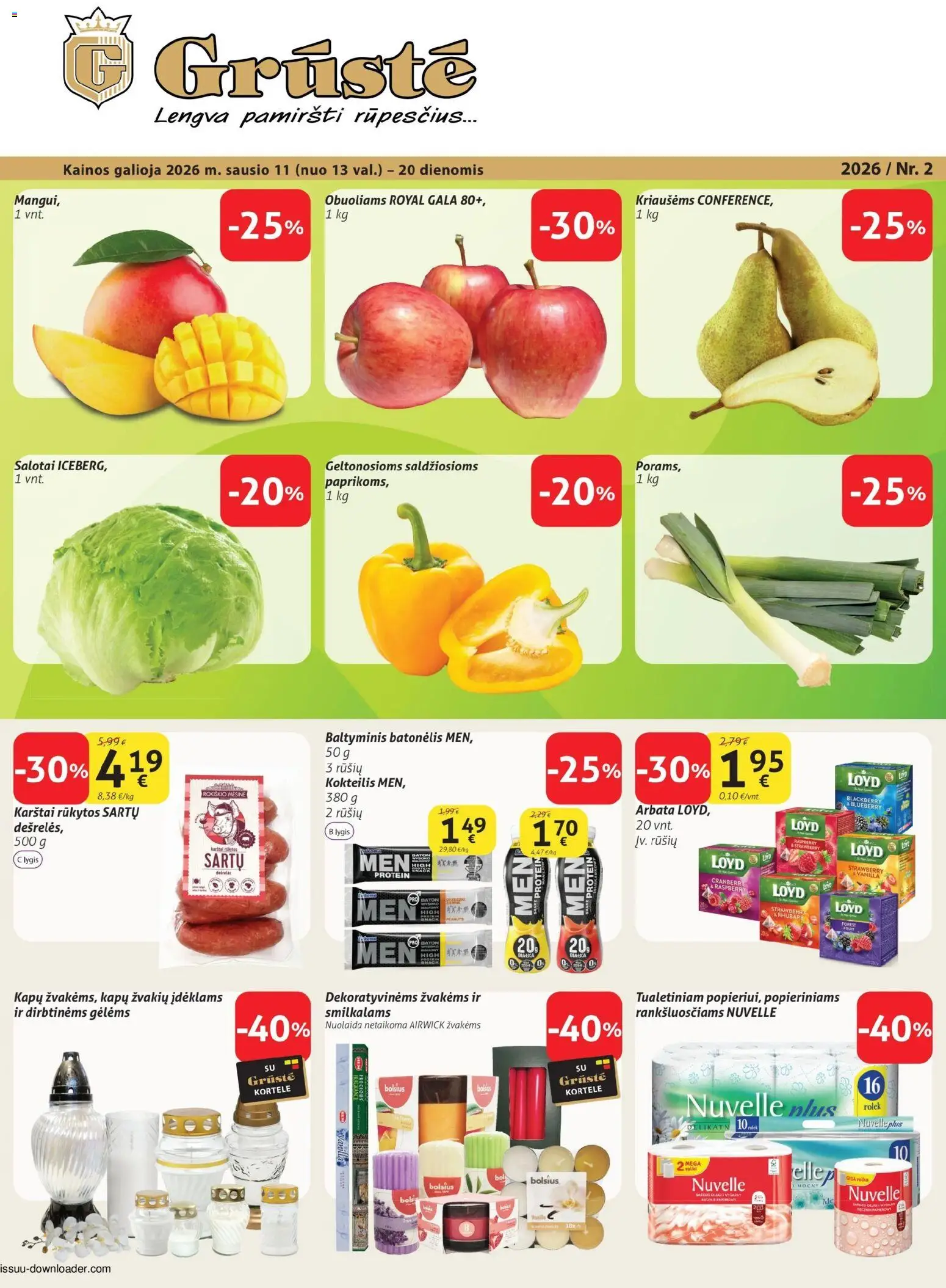 GRUSTE akcijos nuo 11.01.2026 | Puslapis: 1 | Prekių: Arbata