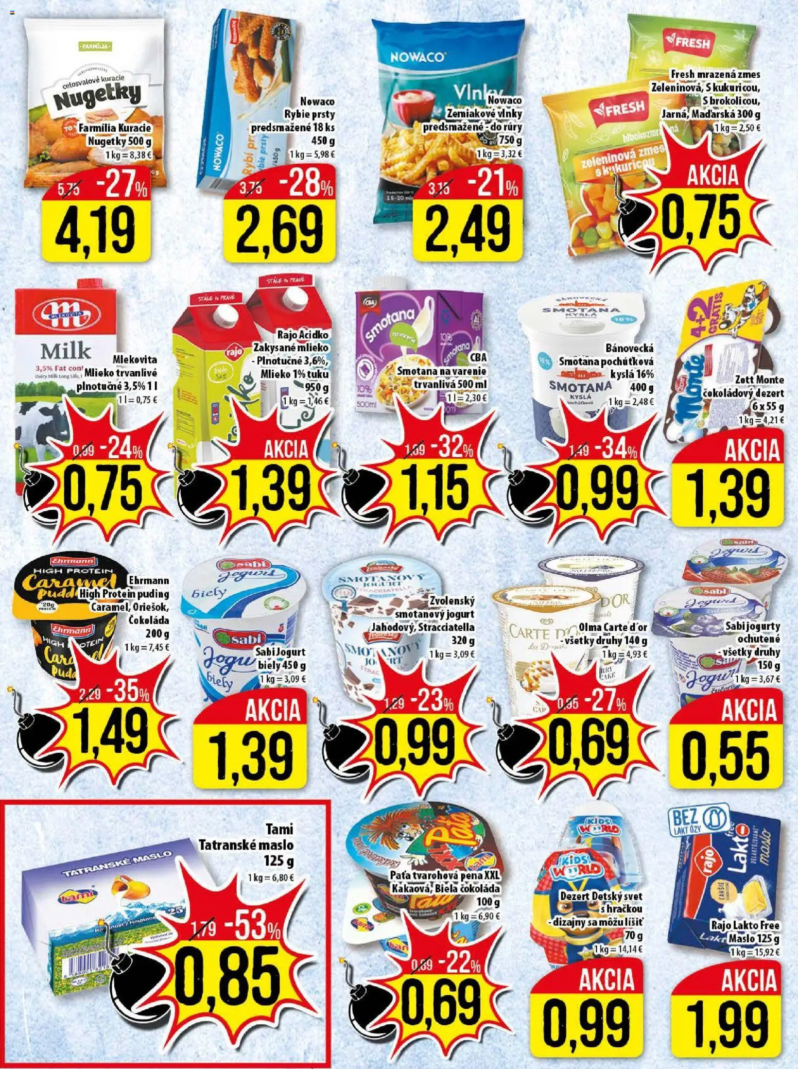 Nové Klas akcie – leták je platný od 26.01.2026 | Strana: 8 | Produkty: Maslo, Mlieko, Puding, Tatranské maslo