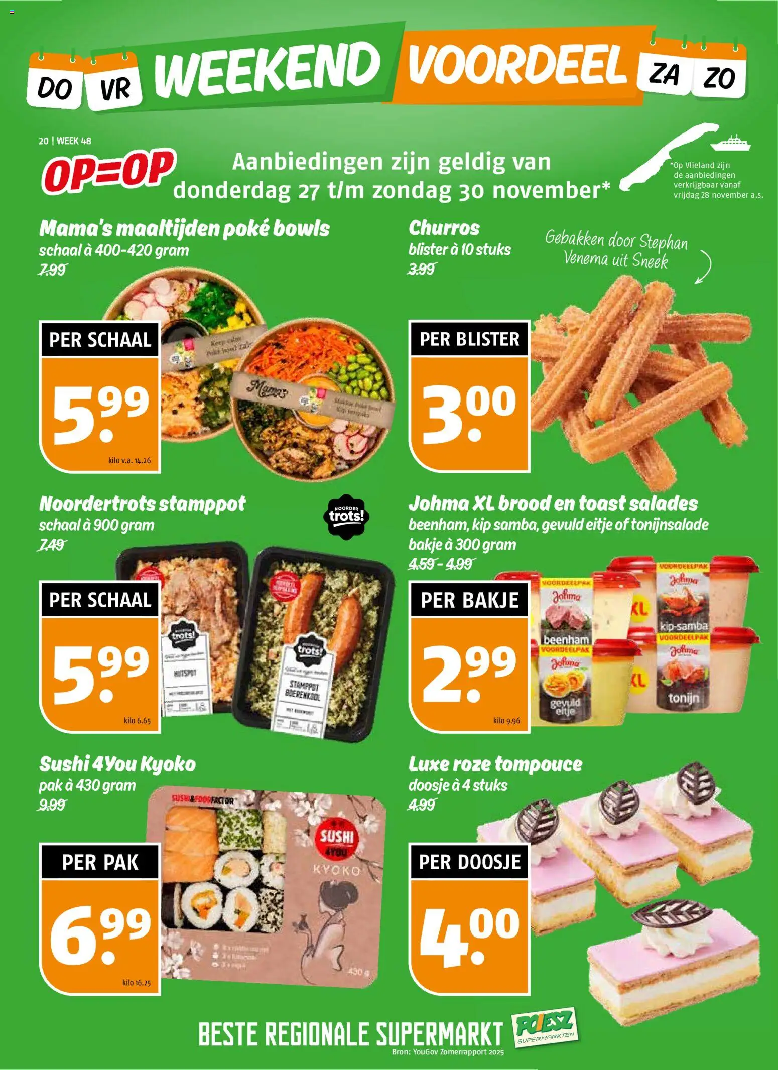 {H1} | Pagina: 20 | Producten: Brood, Schaal, Salades, Sushi