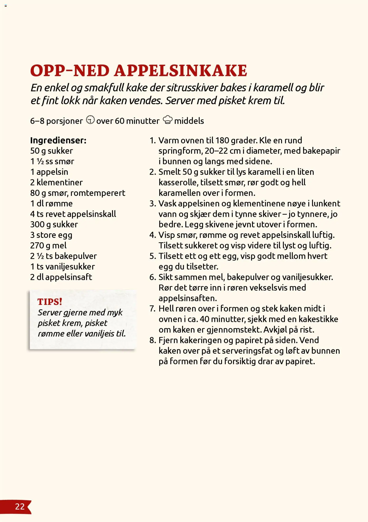 {H1} | Side: 22 | Produkter: Vask, Sukker, Kake, Lys