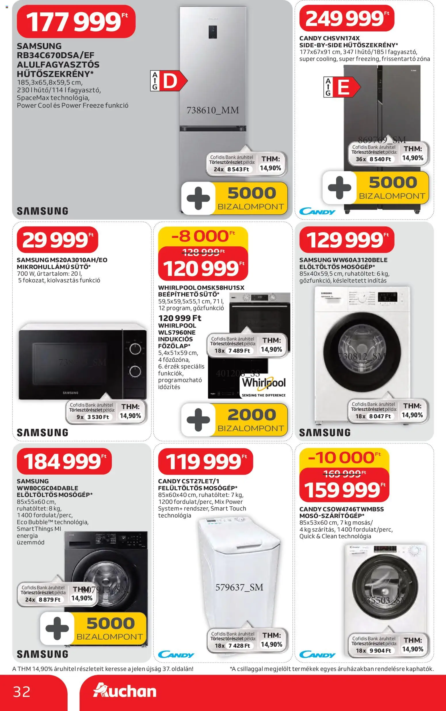 Auchan akciós ujság - amely érvényes a következő dátumtól: 05.02.2026 | Oldal: 32 | Termékek: Samsung