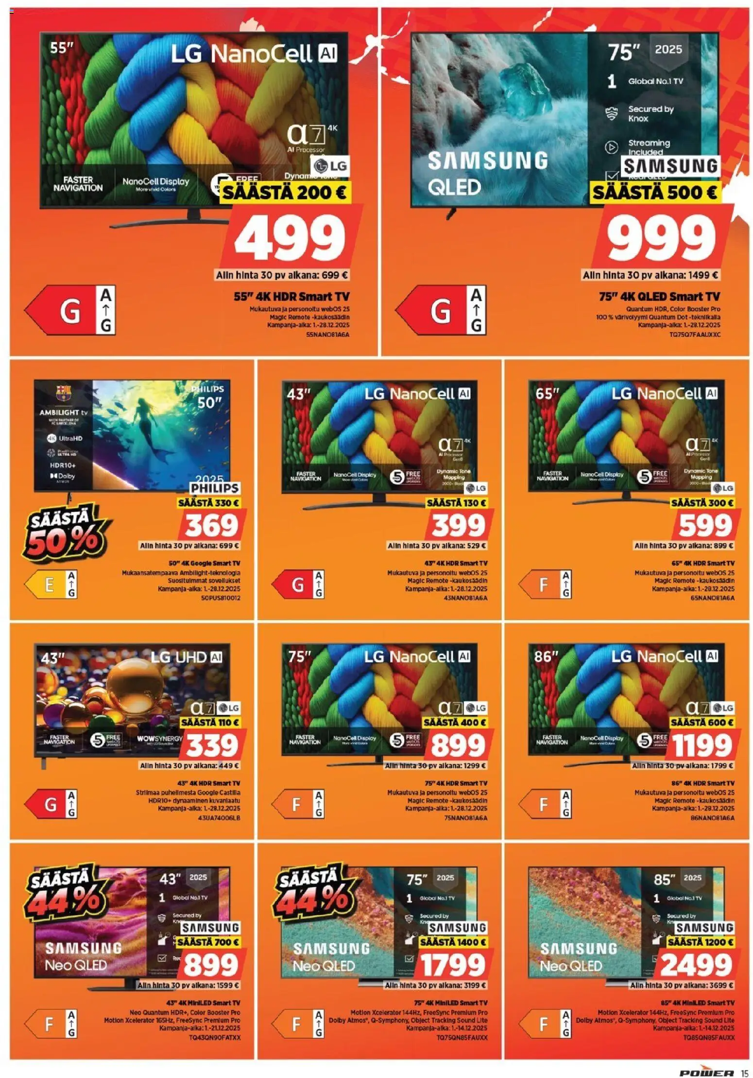 Power tarjoukset – voimassa 01.12.2025 alkaen | Sivu: 16 | Tuotteet: Kaukosäädin, TV