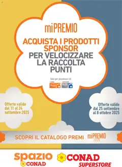 Anteprima del volantino Conad Superstore Mi Premio Piemonte catalogo valido a partire dal 11.09.2025
