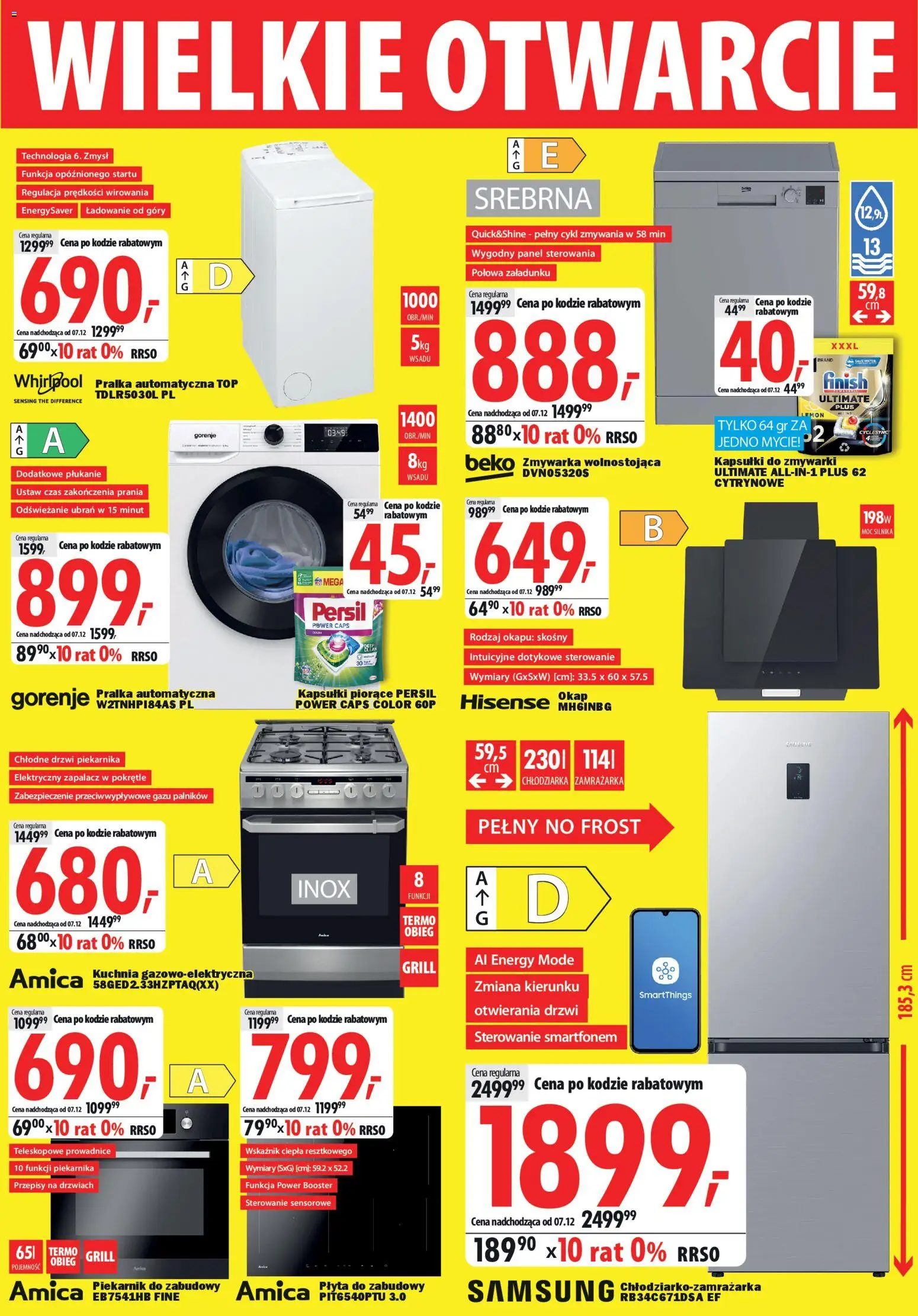 Mediaexpert Gazetka - Wielkie otwarcie Łódź  od 27.11.2025 | Strona: 7 | Produkty: Top, Zamrażarka, Grill, Finish