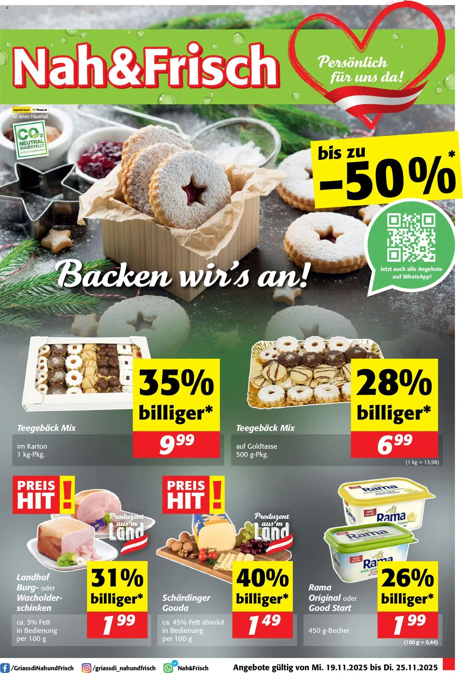 Nah und Frisch Flugblatt gültig ab 19.11.2025 | Seite: 1 | Produkte: Schinken