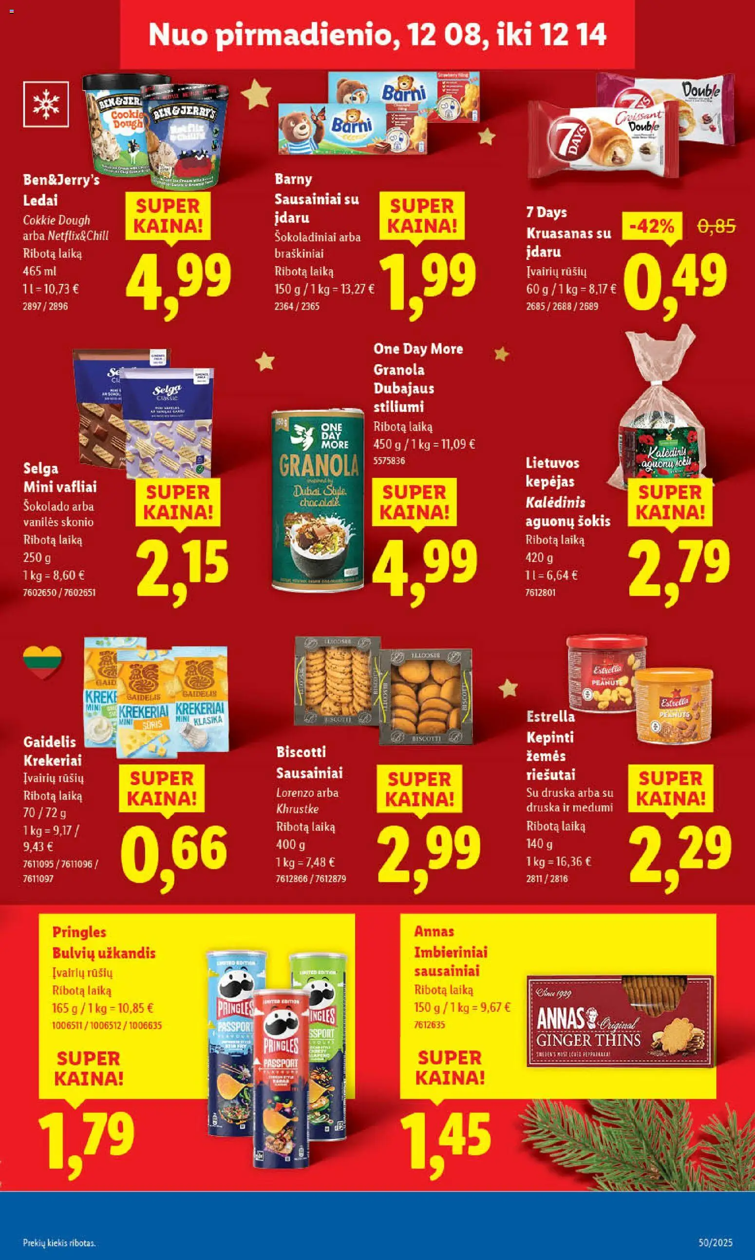 LIDL akcijos nuo 08.12.2025 | Puslapis: 33 | Prekių: Riešutai, Sūris, Druska, Vafliai