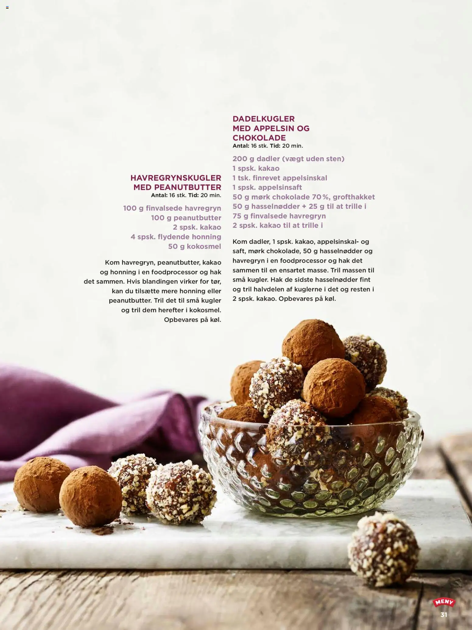 Meny tilbudsavis – gyldig fra 01.02.2026 | Side: 31 | Produkter: Chokolade, Havregryn, Honning, Dadler