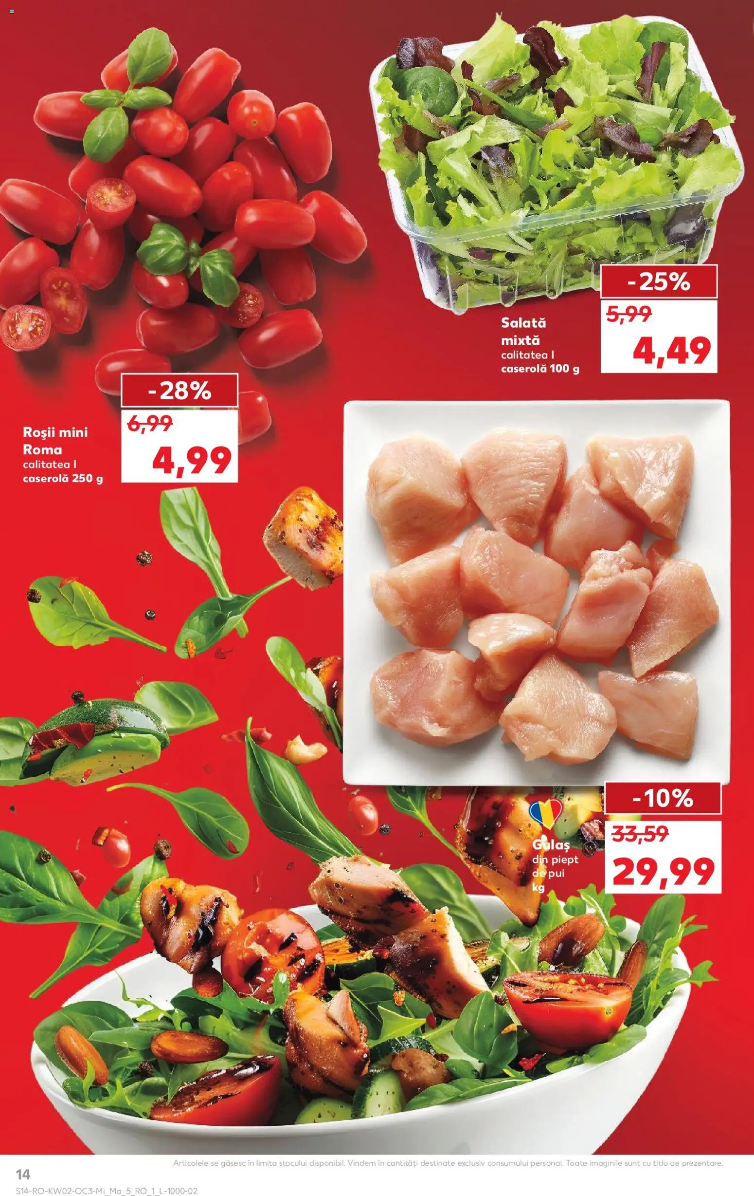 Noul catalog Kaufland – valabil de la 07.01.2026 | Pagină: 14 | Produse: Hacıyatmaz Kedi Oyuncağı, Roșii, Gulaș, Salată