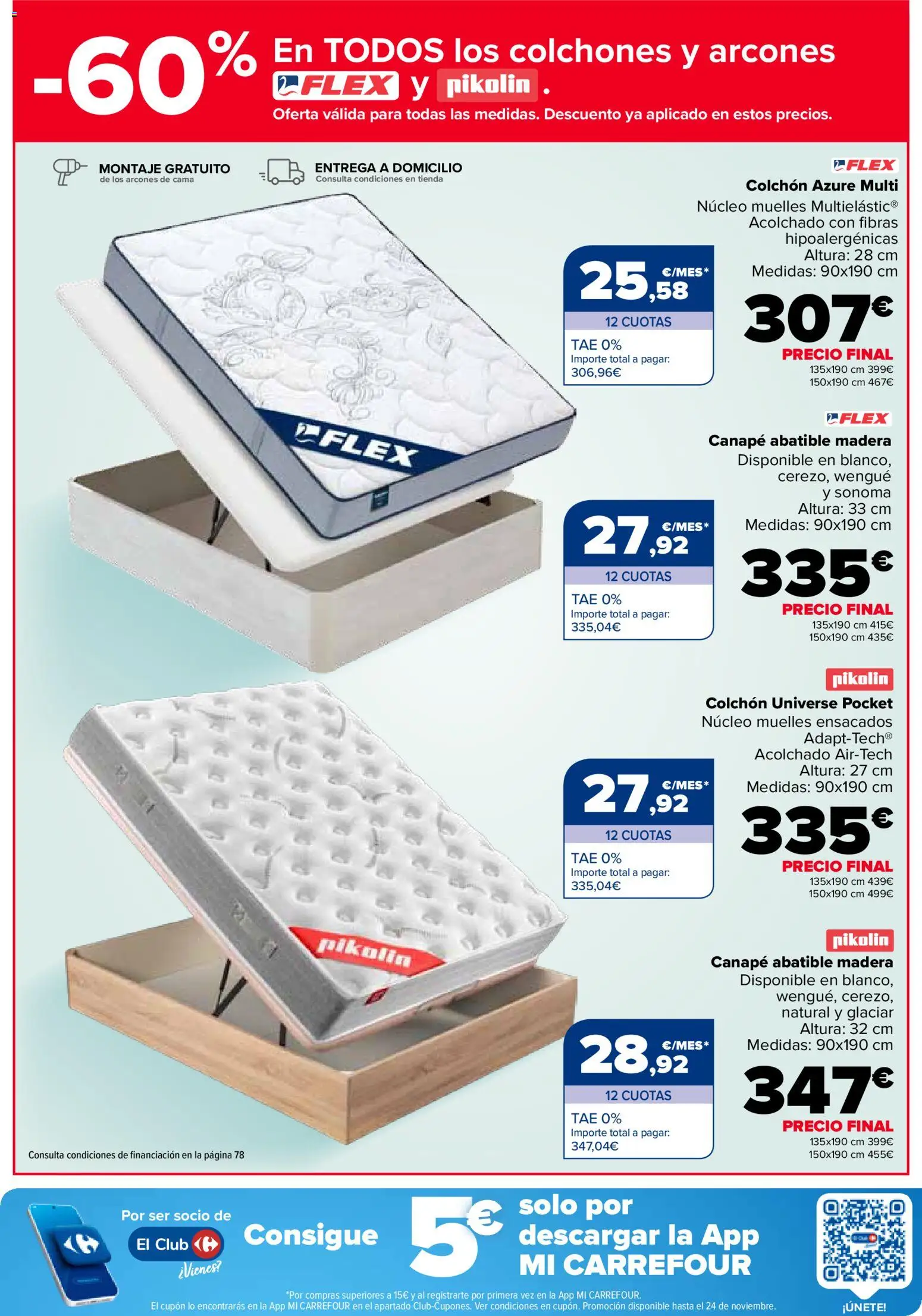Carrefour folleto │ válido desde el 14.11.2025 | Página: 69 | Productos: Colchon, Cama