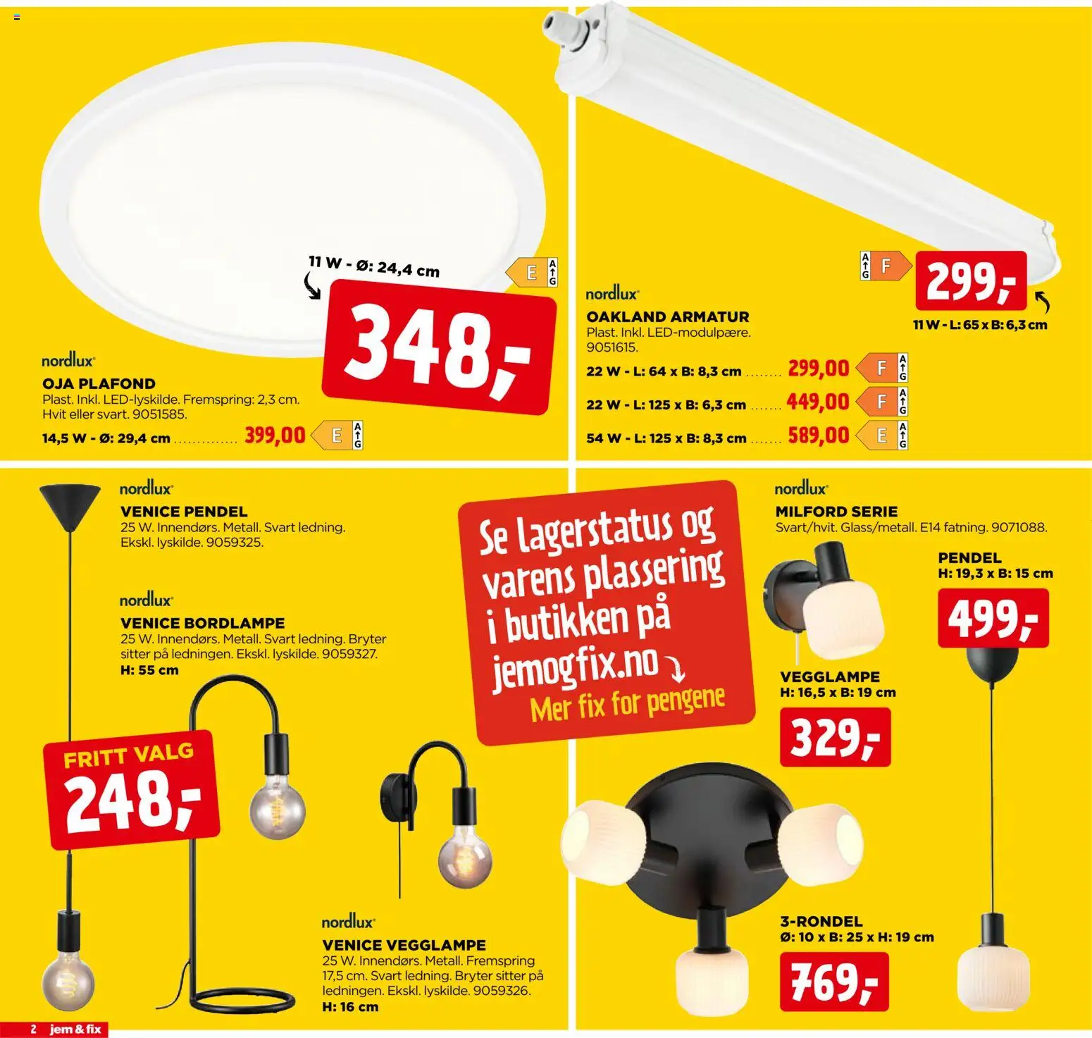 {H1} | Side: 2 | Produkter: Vegglampe, Jeux