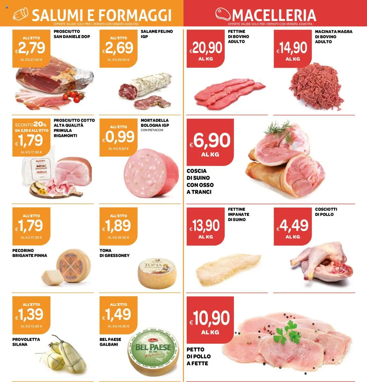 Volantino Ekom del 21.10.2025 | Pagina: 9 | Prodotti: Prosciutto Cotto, Salame, Pollo, Pecorino