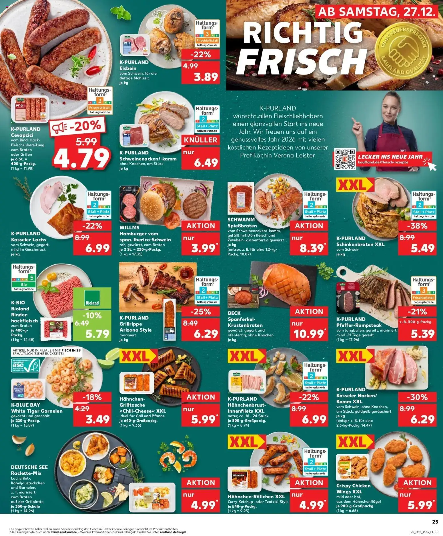 Kaufland prospekt Cham	 – gültig ab 28.12.2025 | Seite: 25 | Produkte: Grill, Krustenbraten, Fisch, Tiger garnelen