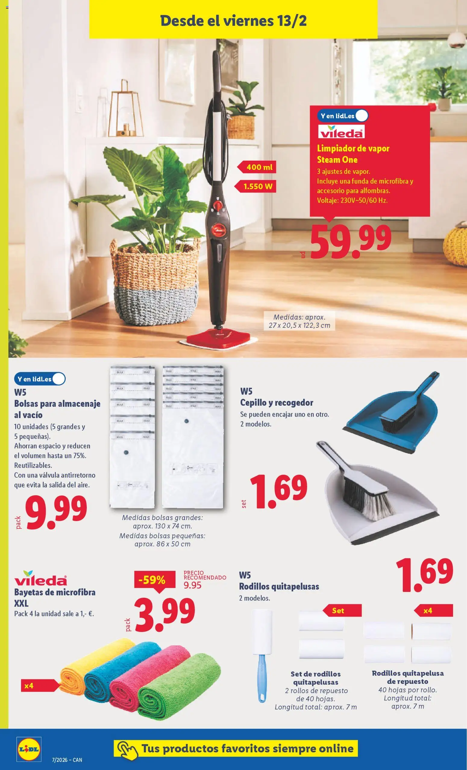 Lidl - Canarias │ válido desde el 09.02.2026 | Página: 24 | Productos: Cepillo, Funda, Table pliante, Almacenaje