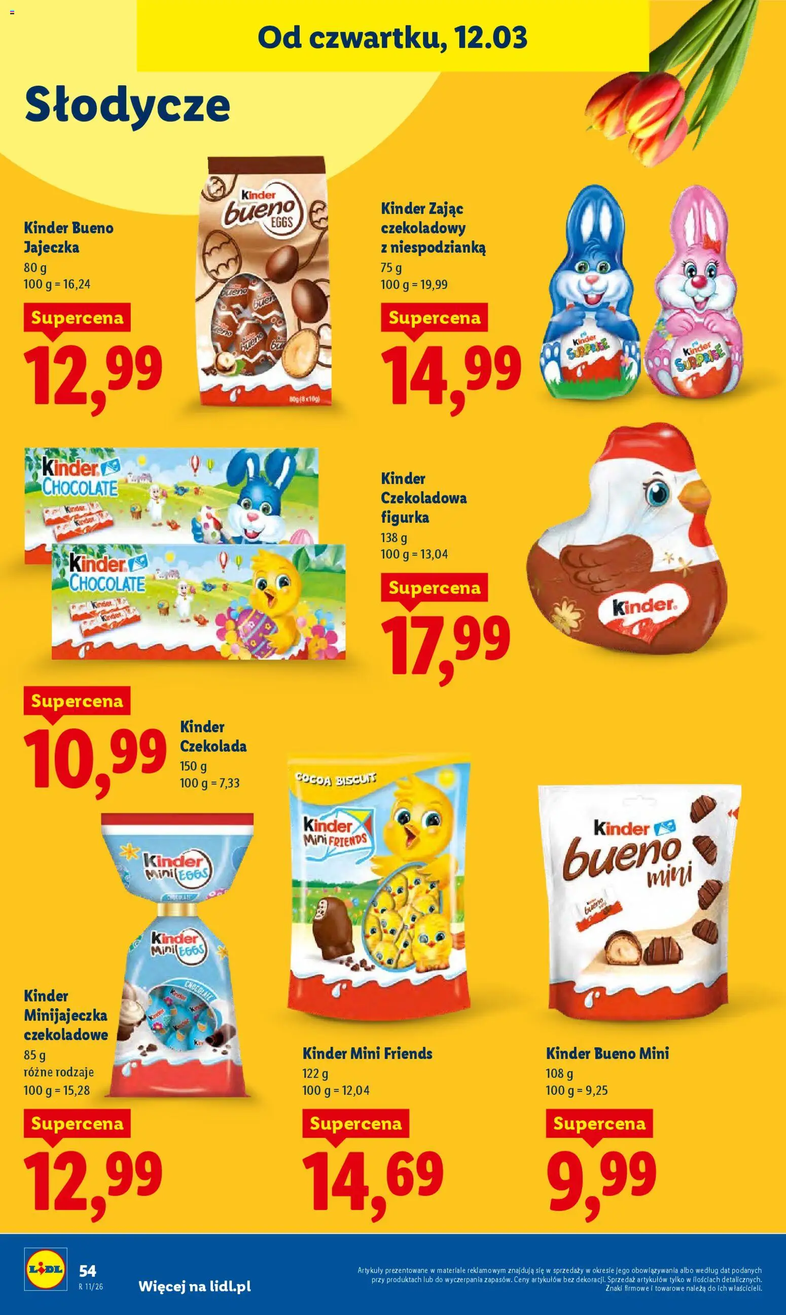 Lidl Polsko leták od 12.03.2026 | Strana: 56 | Produkty: Kinder, Kinder Bueno