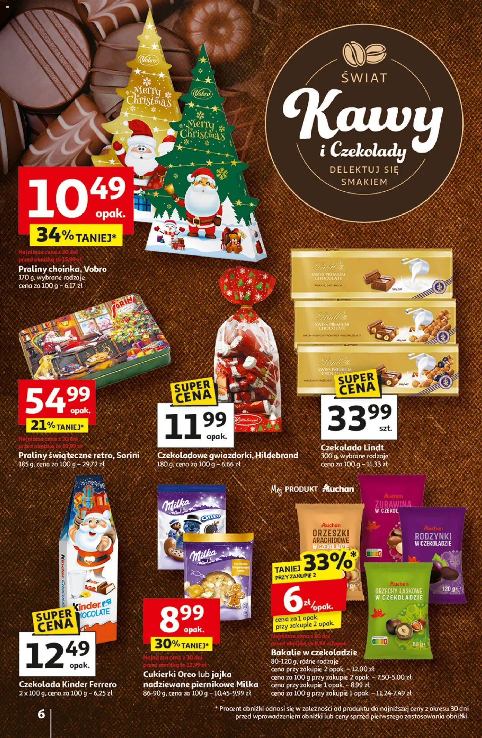 Auchan Gazetka - Pewność niskich cen Hipermarket od 30.10.2025 | Strona: 6 | Produkty: Milka, Żurawina, Jajka, Rodzynki