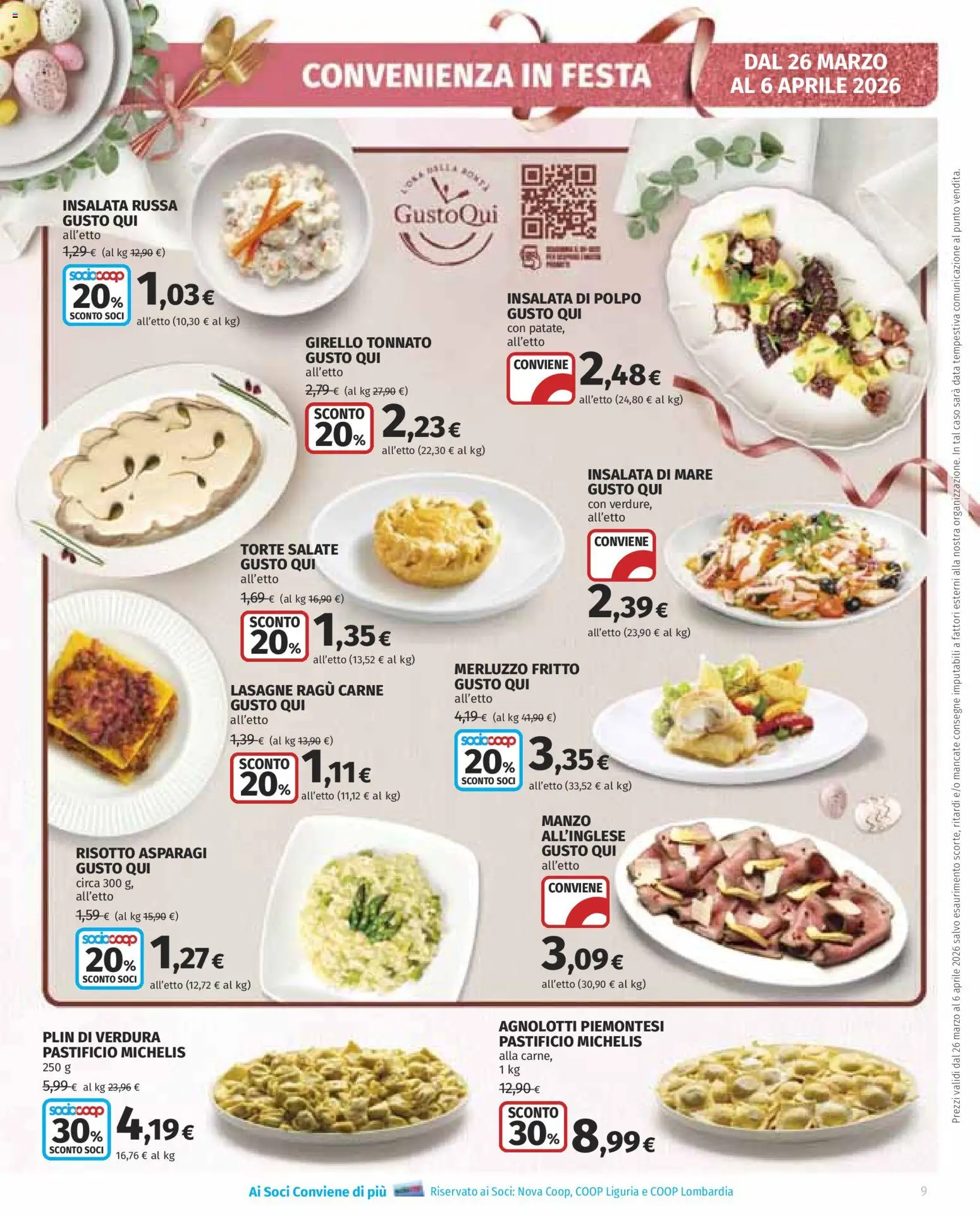 Volantino Ipercoop del 26.03.2026 | Pagina: 9 | Prodotti: Merluzzo, Data, Ragú, Asparagi