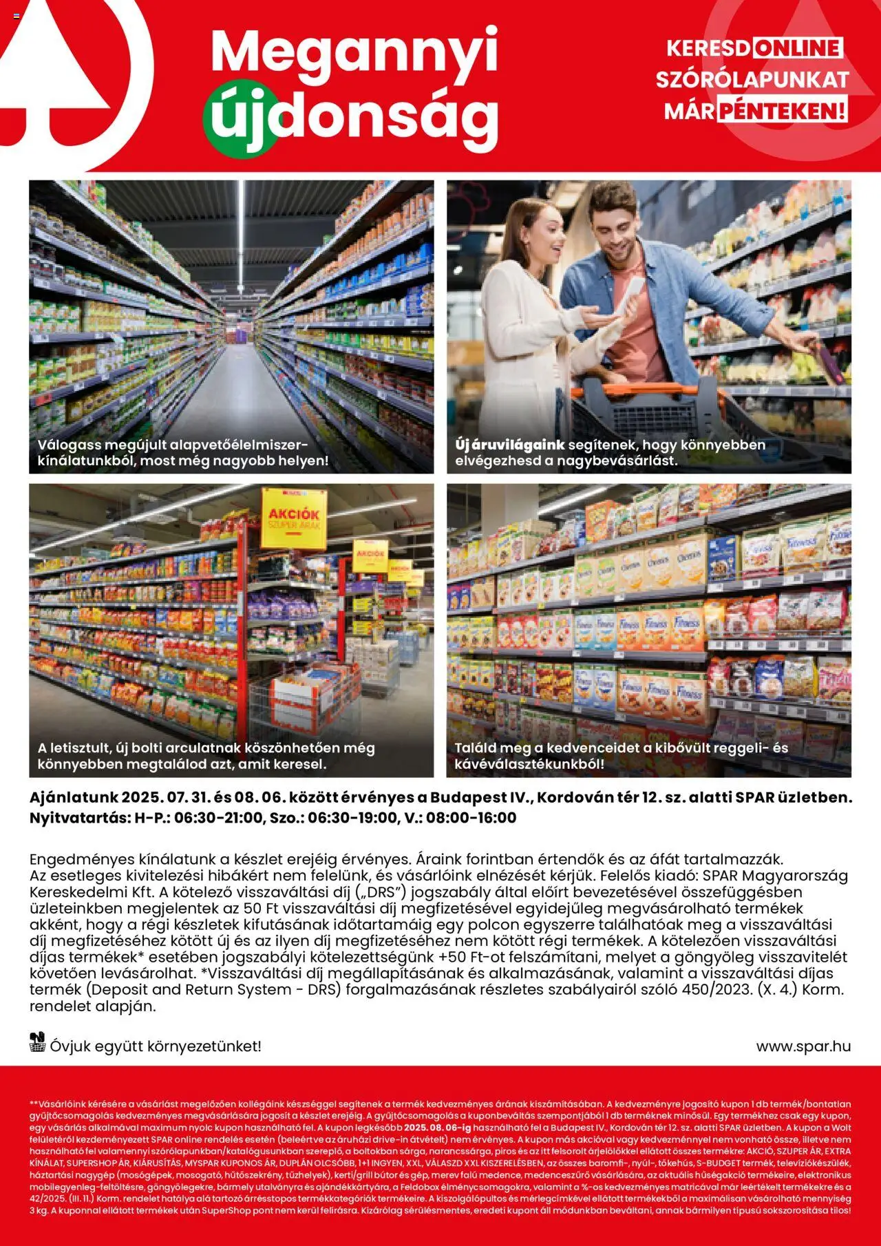 Spar akciós ujság - amely érvényes a következő dátumtól: 31.07.2025 | Oldal: 2 | Termékek: Szőlő, Bútor