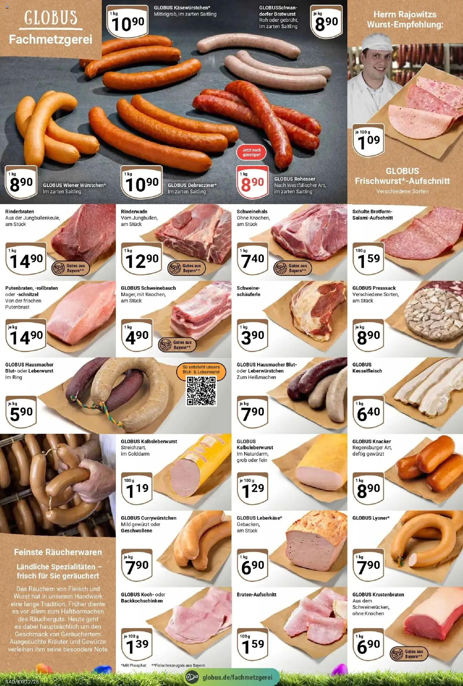 Globus prospekt Schwandorf	 – gültig ab 15.03.2026 | Seite: 6 | Produkte: Schweinebauch, Schnitzel, Gewürze, Wurst