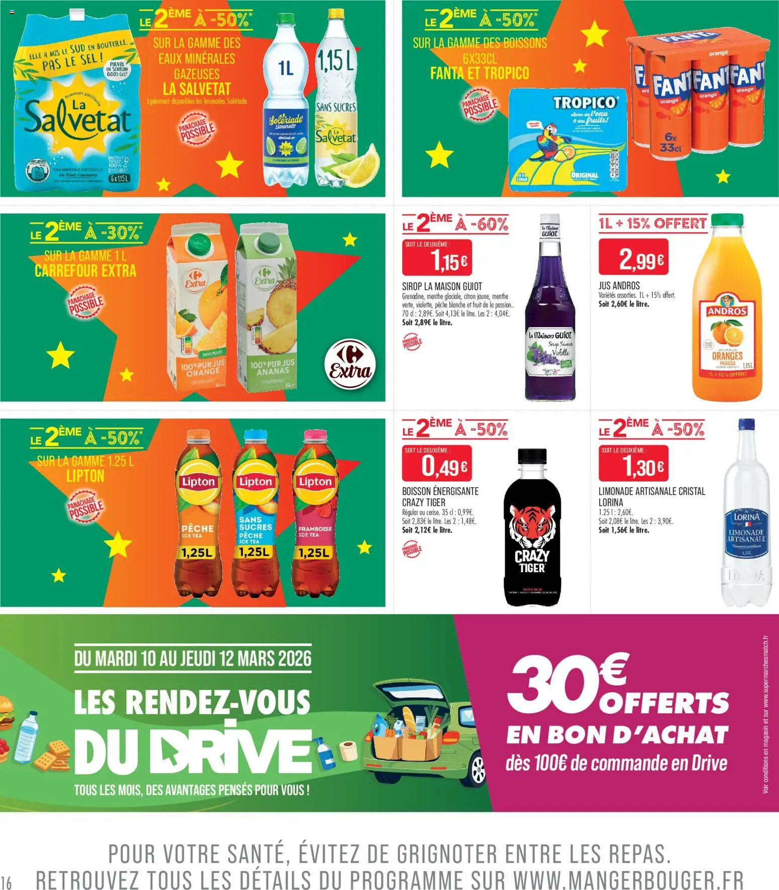 {H1} | Page: 18 | Produits: Pêche, Limonade, Eau minérale naturelle, Ananas