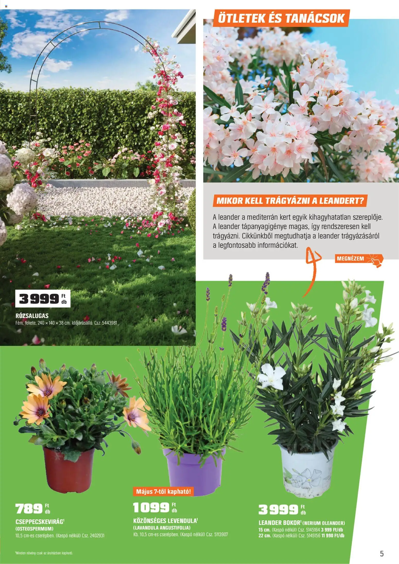 OBI akciós ujság - amely érvényes a következő dátumtól: 28.04.2026 | Oldal: 5 | Termékek: Kaspó