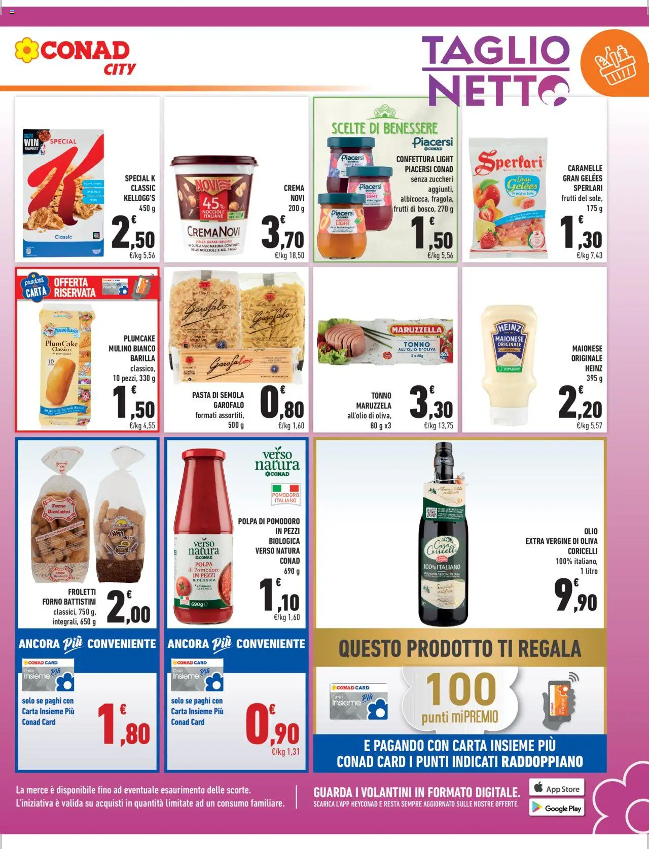 Volantino Conad del 08.08.2025 | Pagina: 3 | Prodotti: Pomodoro, Olive, Tonno, Cacao