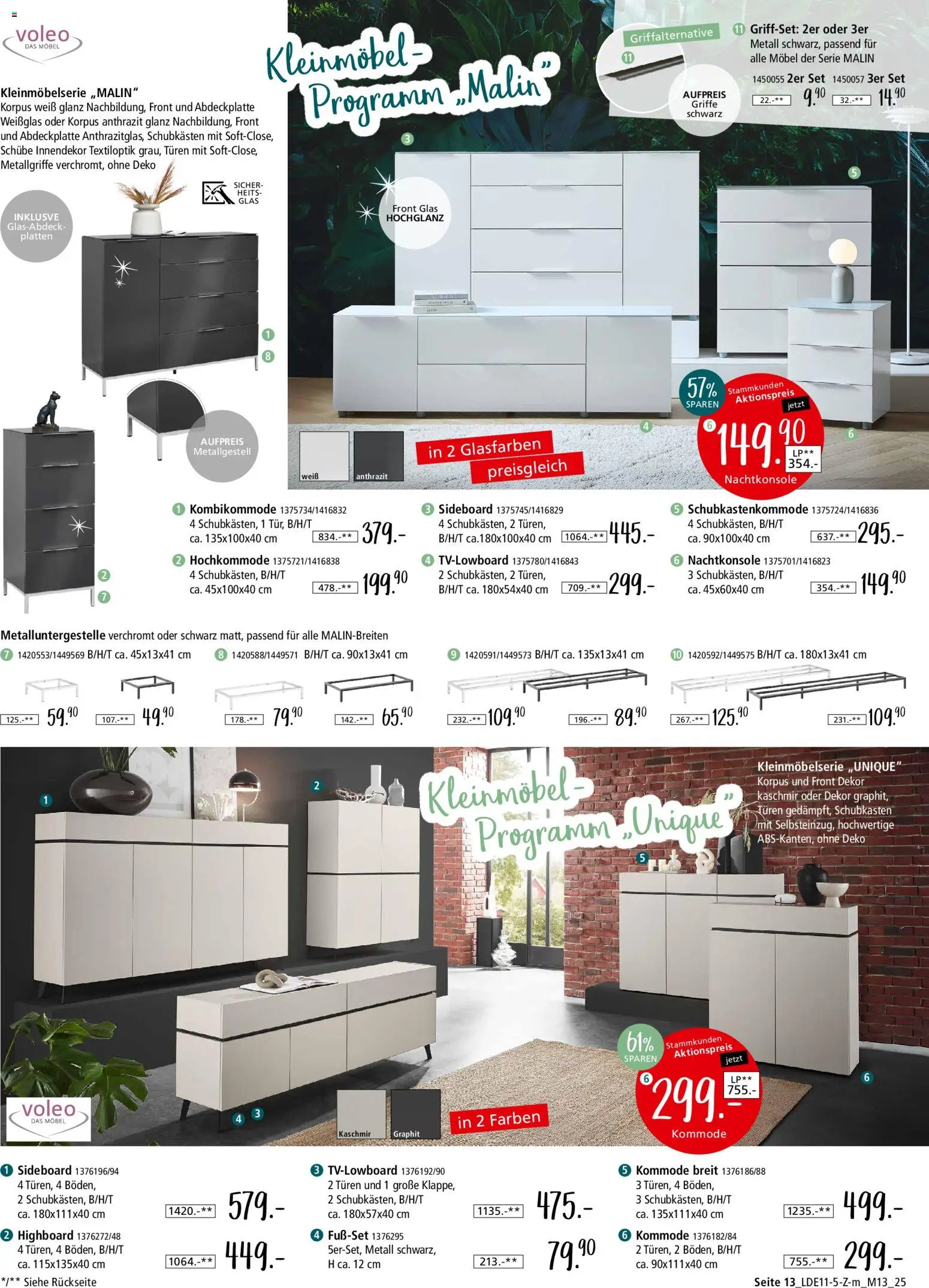 Zurbrüggen Z2-Junges Wohnen – gültig ab 08.11.2025 | Seite: 25 | Produkte: Sideboard, HIghboard, Kommode