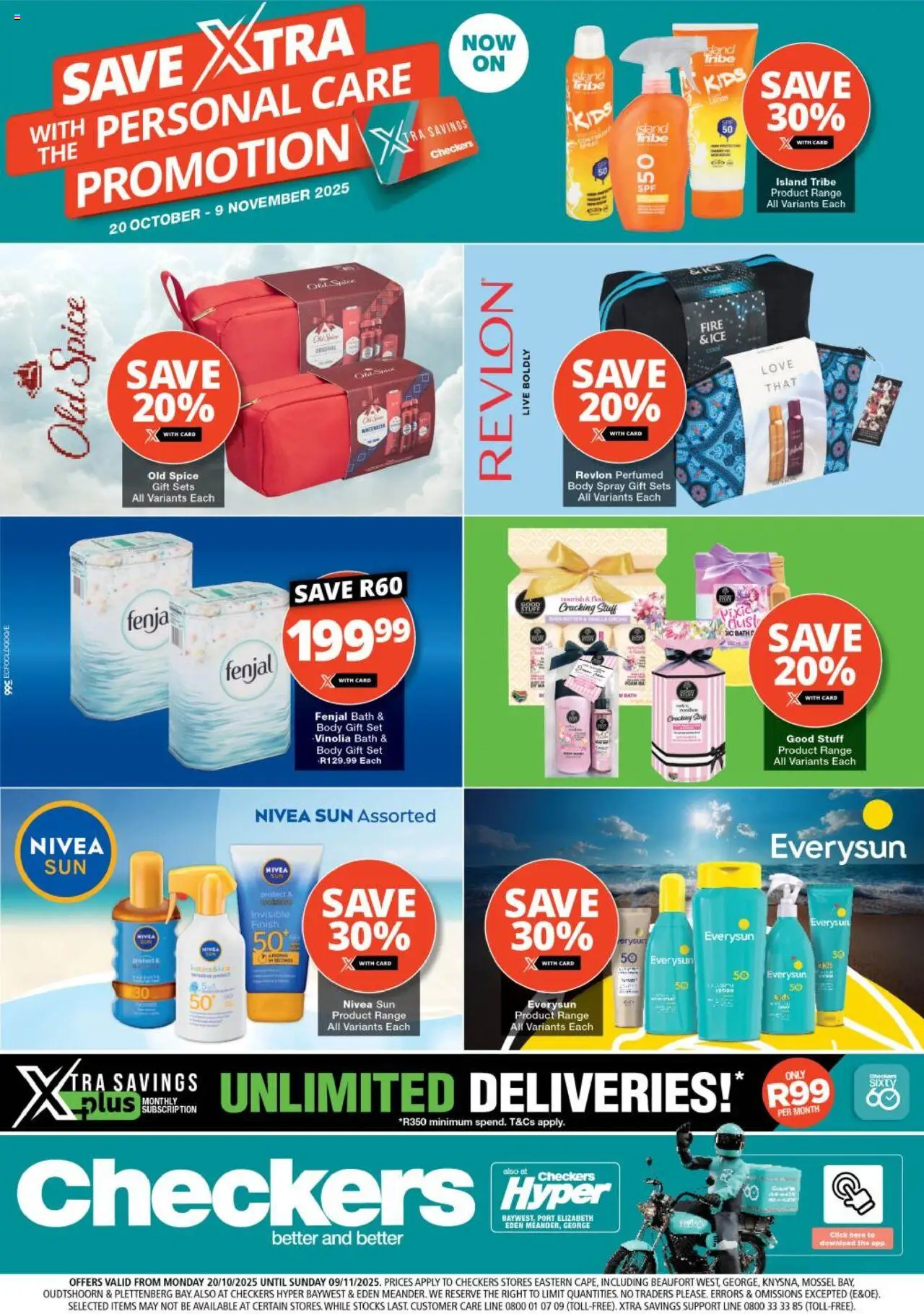 New Checkers catalogue – valid from 20.10.2025 | Page: 1 | Products: Bath, Body spray