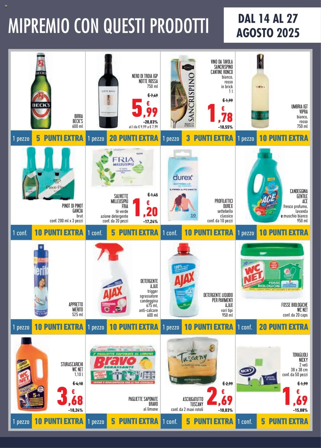 Volantino Conad del 14.08.2025 | Pagina: 7 | Prodotti: Birra, Vino, Asciugatutto, Lavanda