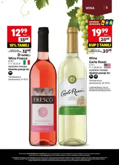 Delikatesy Centrum Gazetka - DeliBarek od 18.09.2025 | Strona: 5 | Produkty: Delikatesy, Wino, Fresco, Carlo Rossi
