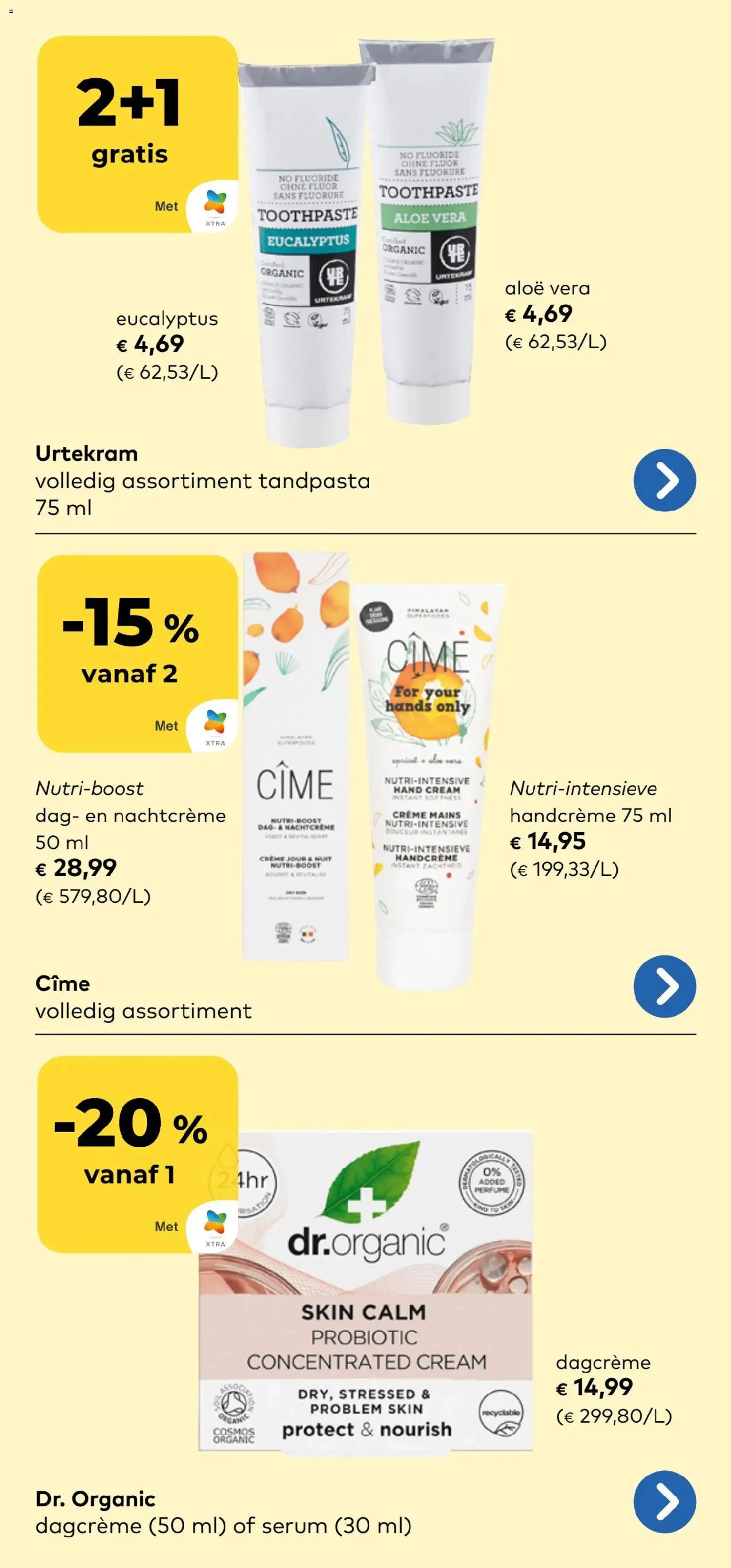 {H1} | Pagina: 13 | Producten: Crème, Handcrème, Tandpasta