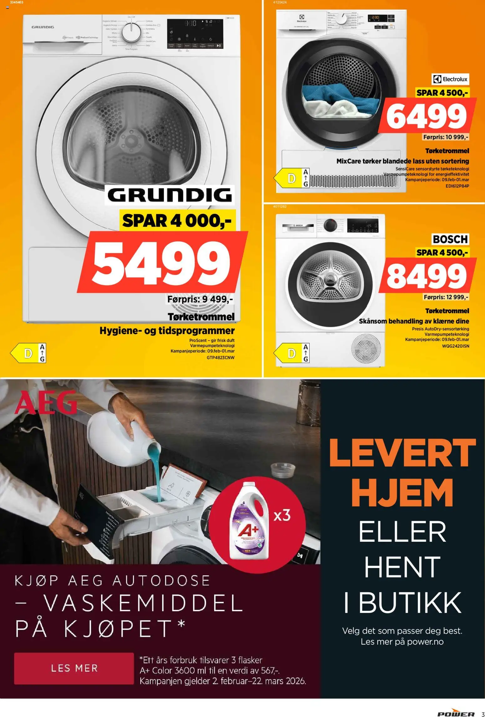 {H1} | Side: 3 | Produkter: Vaskemiddel, Tørketrommel, Duft